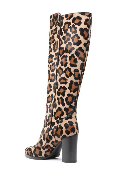 michael michael kors katerina leopard-print calf hair boots|Michael Michael Kors Katerina Leopard Print Calf Hair Logo.